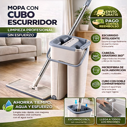 Mopa con cubo escurridor