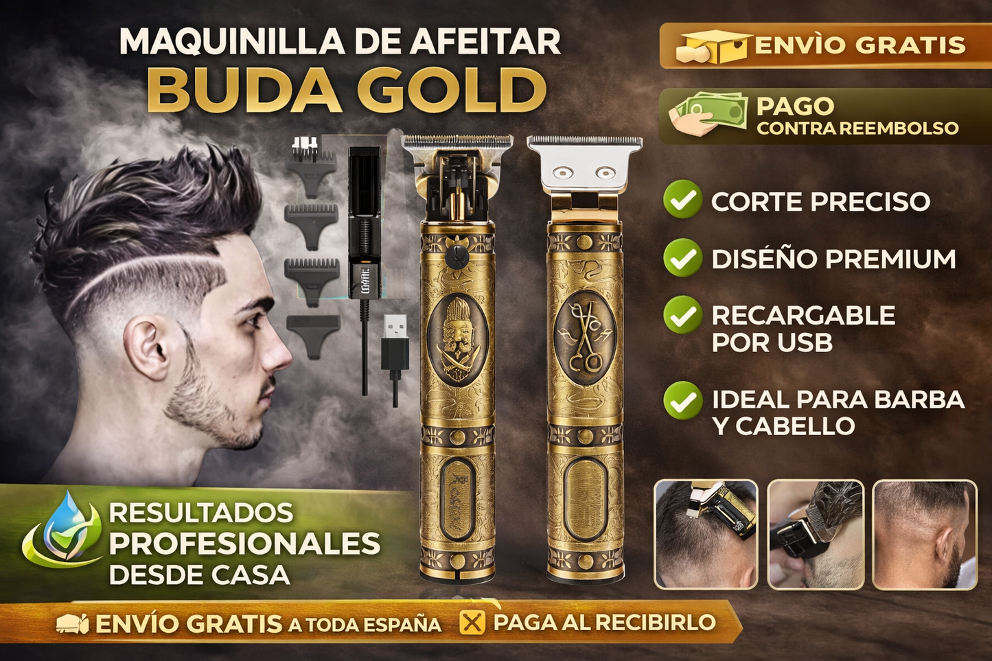 Maquinilla profesional Buda gold